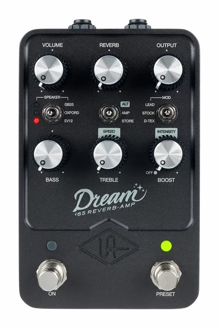 Universal Audio UAFX Dream '65, grafica del pannello superiore