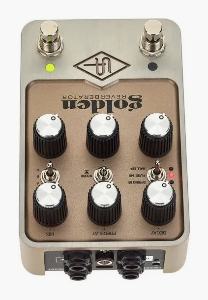 Universal Audio UAFX Golden Reverberator, ingressi e uscite laterali