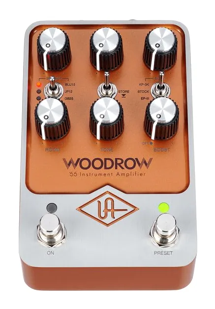 Universal Audio UAFX Woodrow '55, manopole viste dall'alto