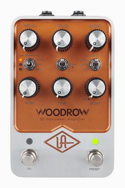 Universal Audio UAFX Woodrow '55, grafica del pannello superiore