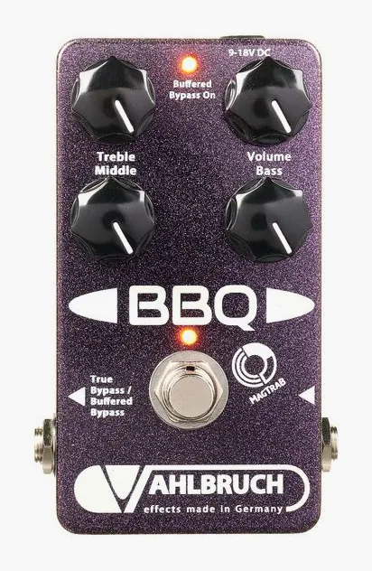 Vahlbruch BBQ Buffer/Boost/EQ, manopole viste dall'alto