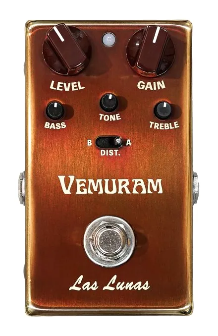 Vemuram Las Lunas Distortion Overdrive in primo piano frontale
