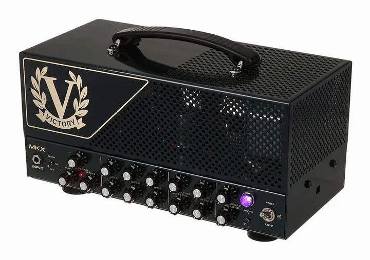 Victory Amplifiers The MKX Lunchbox Head, logo e finiture del pannello frontale