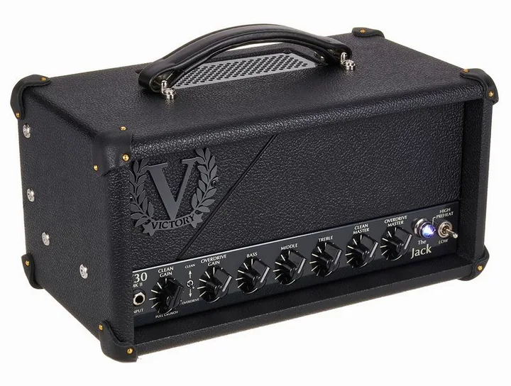 Victory Amplifiers V30 The Jack MKII Compact Head, retro con le prese di collegamento