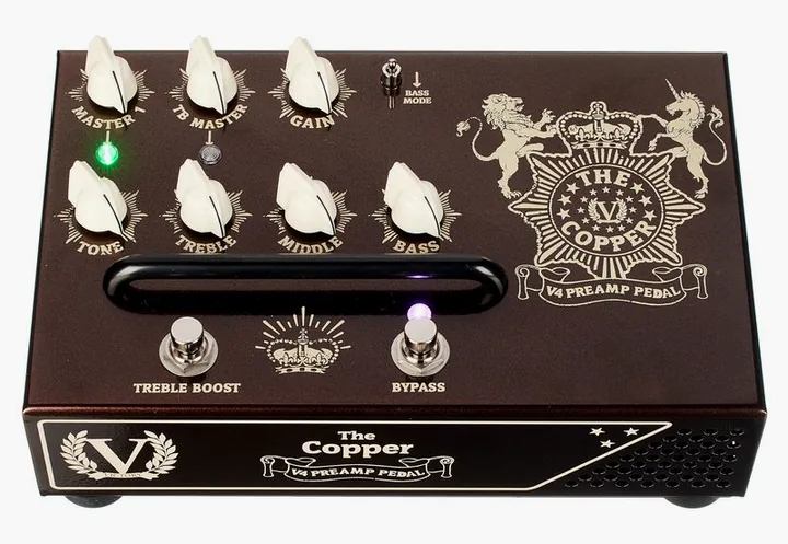 Victory Amplifiers V4 The Copper Preamp, pannello dei controlli in primo piano