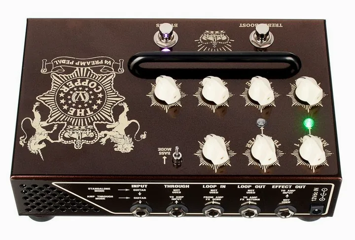 Victory Amplifiers V4 The Copper Preamp, pannello dei controlli in primo piano