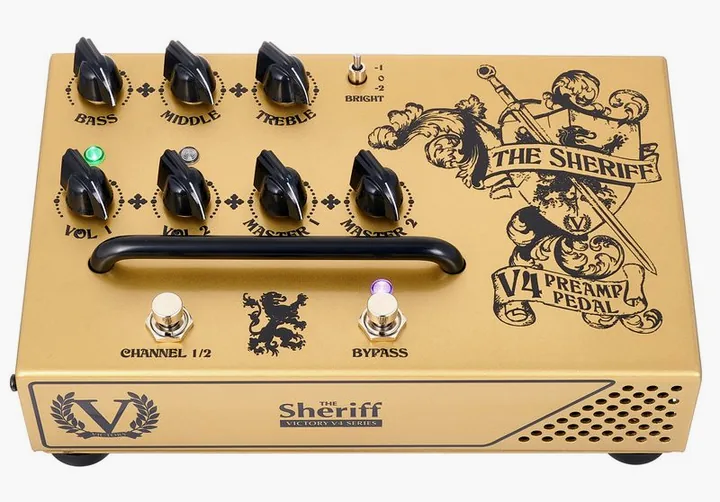 Victory Amplifiers V4 The Sheriff Preamp, pannello dei controlli in primo piano