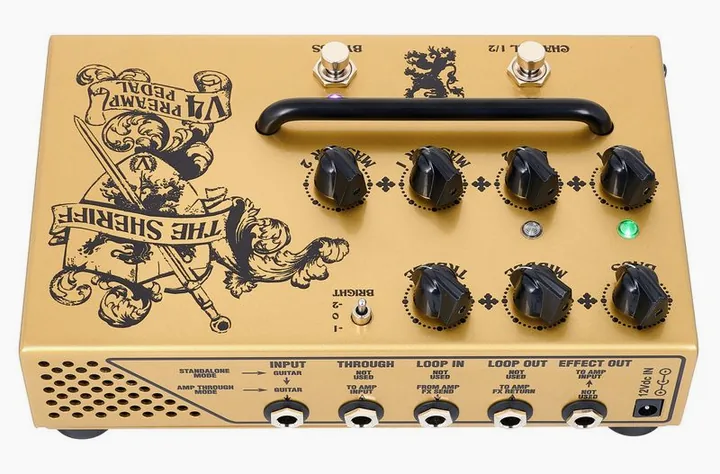 Victory Amplifiers V4 The Sheriff Preamp, vista dall'alto della testata