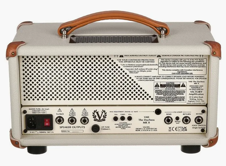 Victory Amplifiers V40 The Duchess MKII Compact, manopole e selettore dei canali
