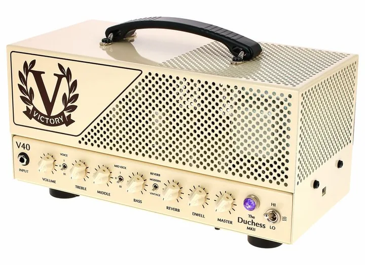 Victory Amplifiers V40 The Duchess MKII Lunch Box, pannello dei controlli in primo piano