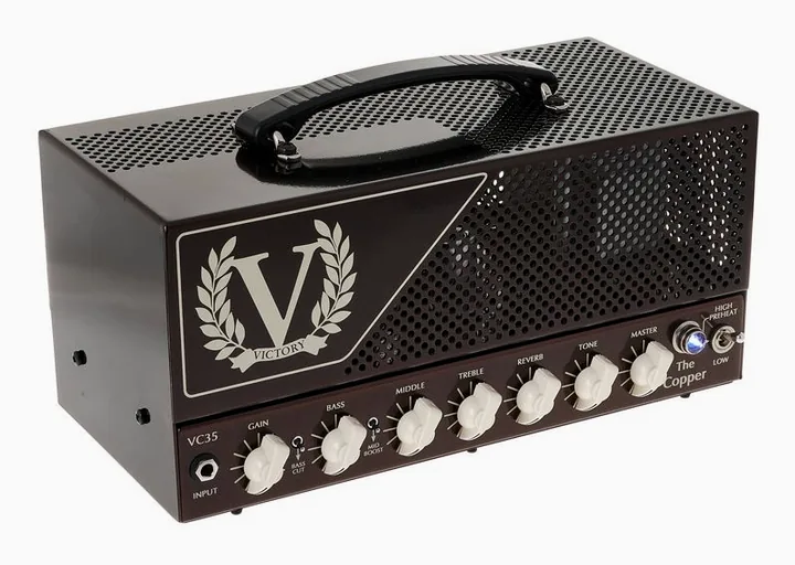 Victory Amplifiers VC35 The Copper Lunch Box, vista laterale del cabinet