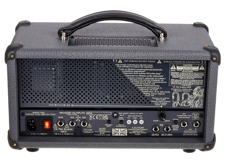 Victory Amplifiers VX Kraken MKII Compact Head, vista dall'alto della testata