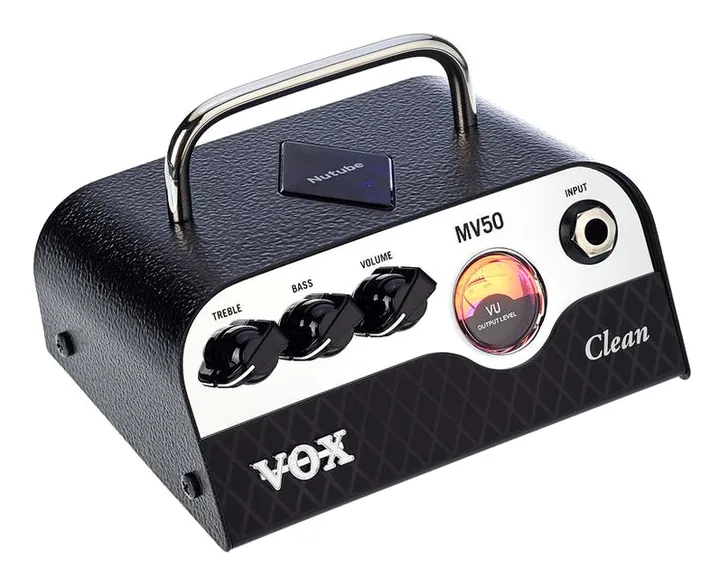 Vox MV 50 CL Clean, logo e finiture del pannello frontale
