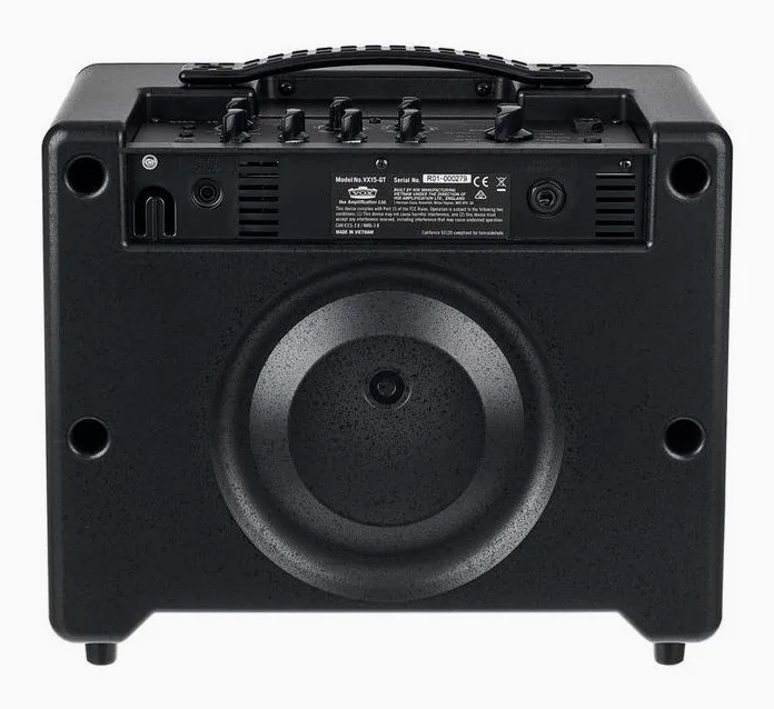 Vox VX15GT, retro con le prese di collegamento