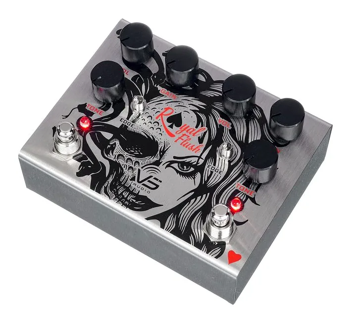 VS Audio Royal Flush+ Dual Overdrive inquadrato di fronte su sfondo neutro