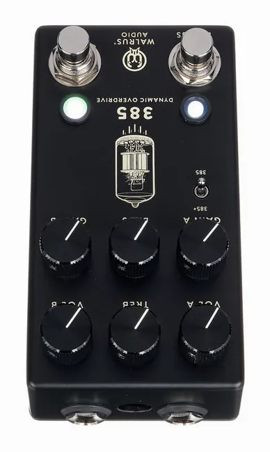 Walrus Audio 385 MKII - Overdrive Black, ingressi e uscite laterali