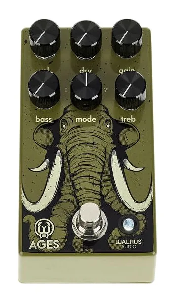 Walrus Audio Ages Overdrive, grafica del pannello superiore