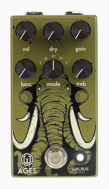 Walrus Audio Ages Overdrive, grafica del pannello superiore