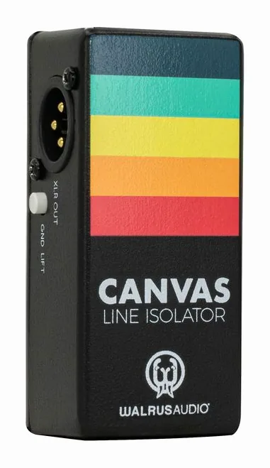 Walrus Audio Canvas Nano Line Isolator inquadrato di fronte su sfondo neutro