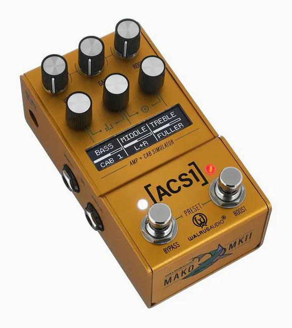 Walrus Audio MAKO ACS1 MK II, retro con le prese di collegamento