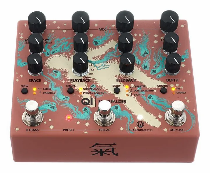 Walrus Audio Qi Etherealizer TK, connettori sul retro dell'unita
