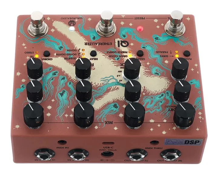 Walrus Audio Qi Etherealizer TK, led e interruttore a pedale
