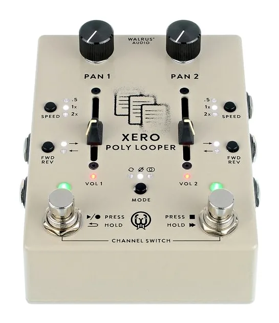 Walrus Audio Xero Polylooper Cream, ingressi e uscite laterali