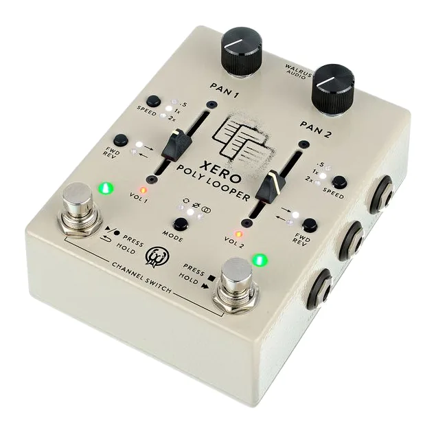 Walrus Audio Xero Polylooper Cream in primo piano frontale