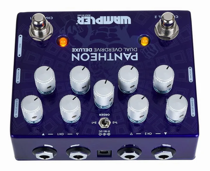 Wampler Dual Pantheon Overdrive, grafica del pannello superiore