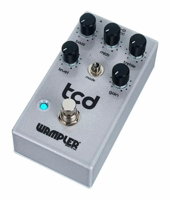 Wampler TCD Overdrive inquadrato di fronte su sfondo neutro