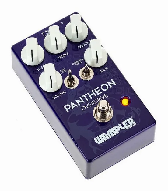 Wampler Pantheon Overdrive, manopole viste dall'alto