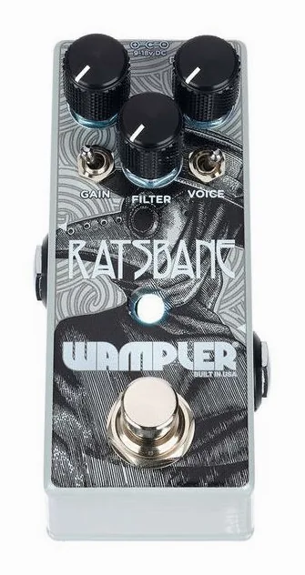 Wampler Ratsbane Overdrive/Distortion, grafica del pannello superiore