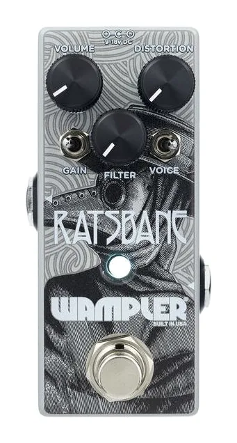 Wampler Ratsbane Overdrive/Distortion, grafica del pannello superiore