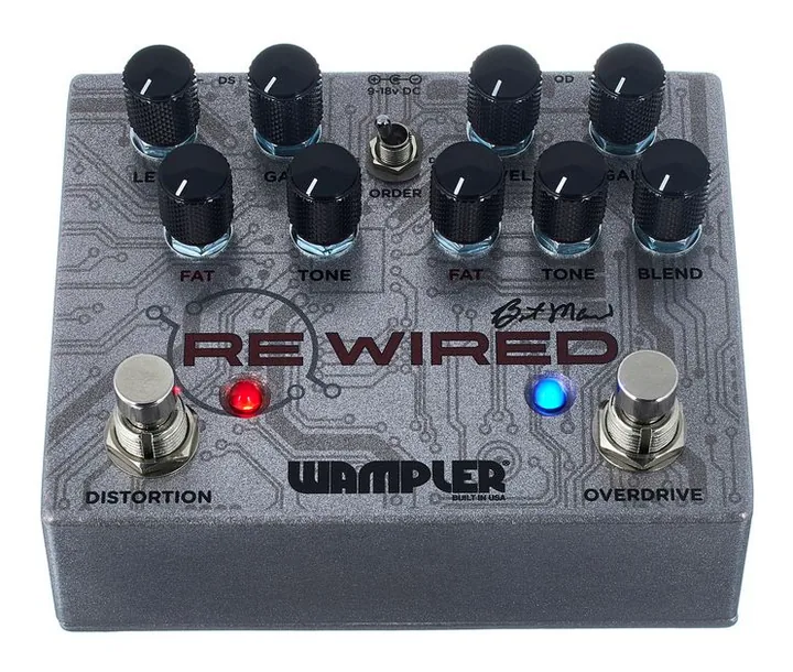 Wampler ReWired Brent Mason Overd/Dist, ingressi e uscite laterali