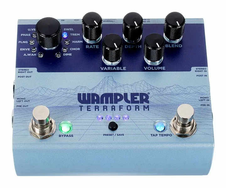 Wampler Terraform Modulator, connettori sul retro dell'unita