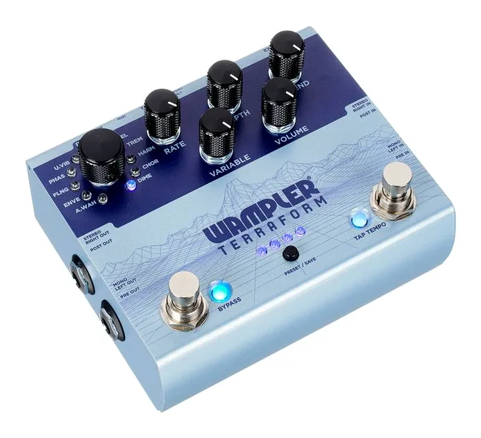 Wampler Terraform Modulator, connettori sul retro dell'unita