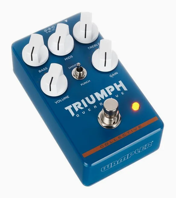 Wampler Triumph Overdrive, footswitch in primo piano
