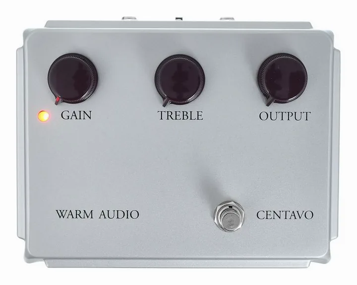 Warm Audio Centavo Overdrive Silver LTD, manopole viste dall'alto