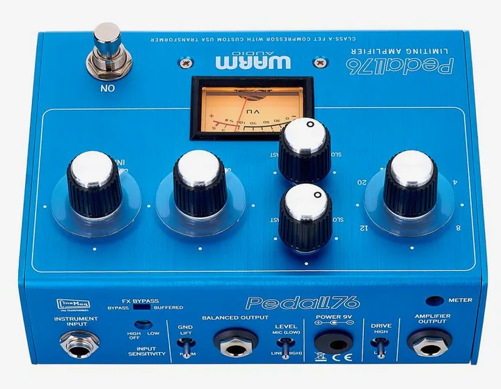 Warm Audio Pedal76 FET LTD Compressor, grafica del pannello superiore