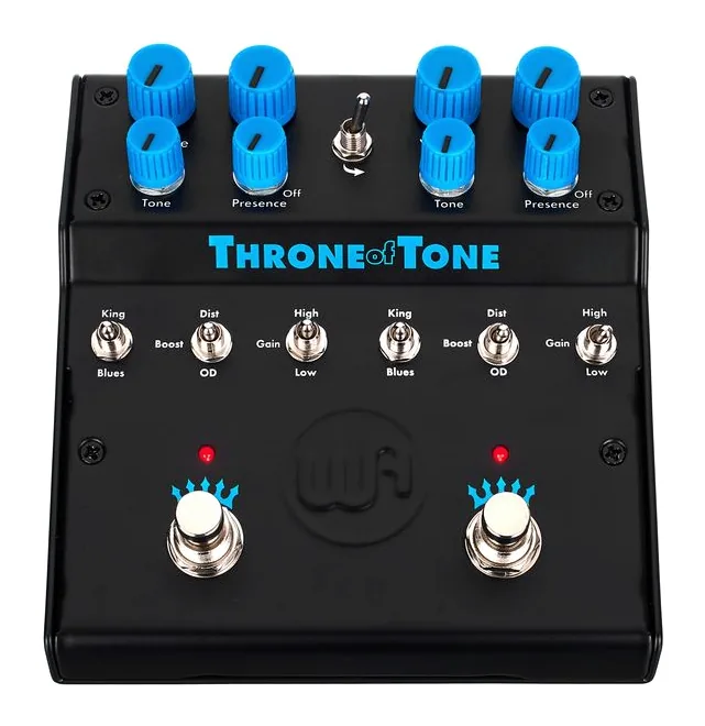 Warm Audio Throne Of Tone Dist/Boost/OD, grafica del pannello superiore