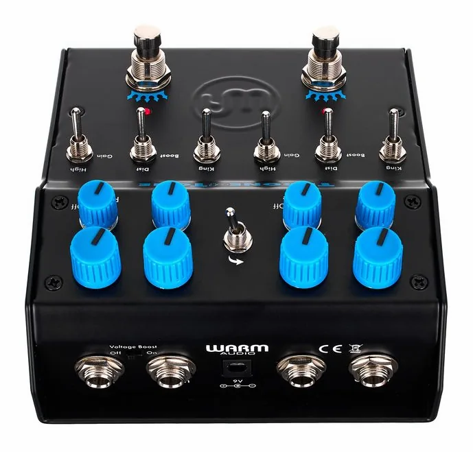 Warm Audio Throne Of Tone Dist/Boost/OD, ingressi e uscite laterali