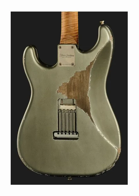 Xotic Guitars XSC-3 Pepper Gray Heavy Aged, manico e tastiera visti di lato