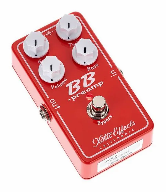 Xotic BB Preamp V1.5, grafica del pannello superiore