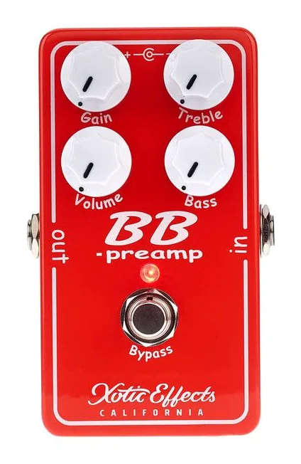Xotic BB Preamp V1.5, ingressi e uscite laterali