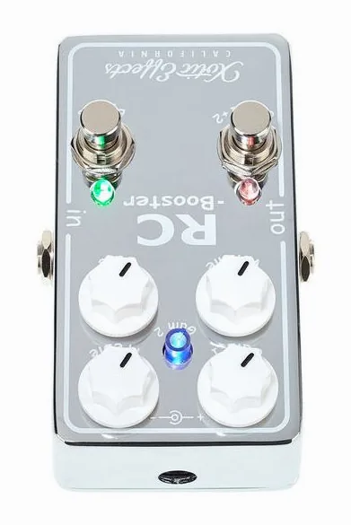 Xotic RC Booster V2 Boost/Overdrive, manopole viste dall'alto