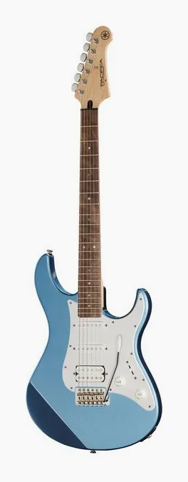 Yamaha Pacifica 112J LPB inquadrato di fronte su sfondo neutro