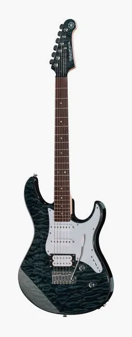 Yamaha Pacifica 212V QM TBL in primo piano frontale