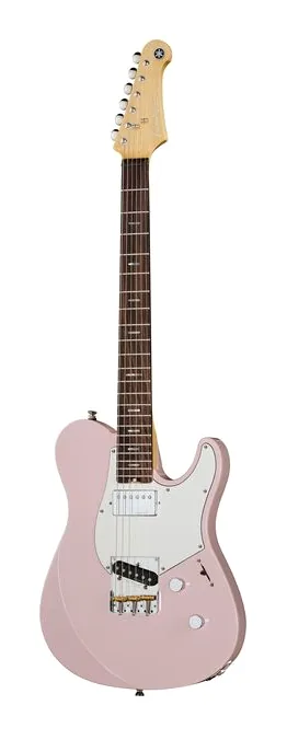 Yamaha Pacifica SC P11S Ash Pink inquadrato di fronte su sfondo neutro