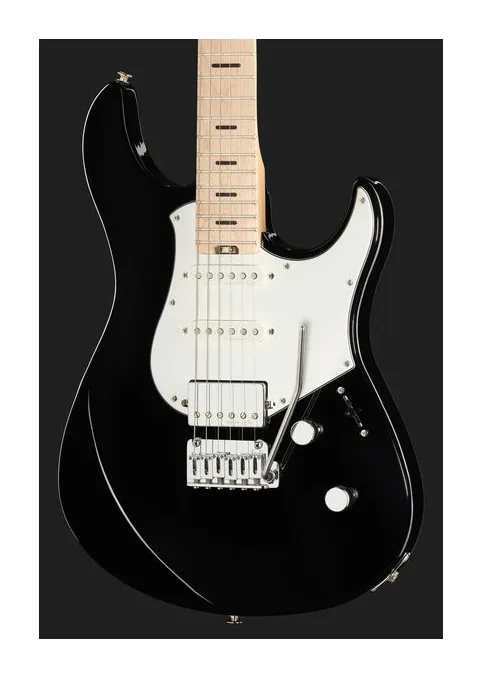 Yamaha Pacifica Std+ 12 Black MF, curve del body viste dall'alto