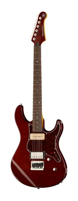 Yamaha Pacifica 611HFM RTB inquadrato di fronte su sfondo neutro